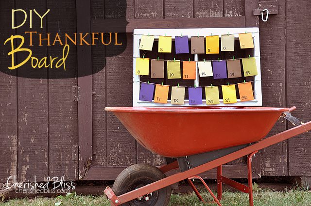 Cherishedbliss.com // DIY Thankful Board #fall #thanksgiving #tutorial