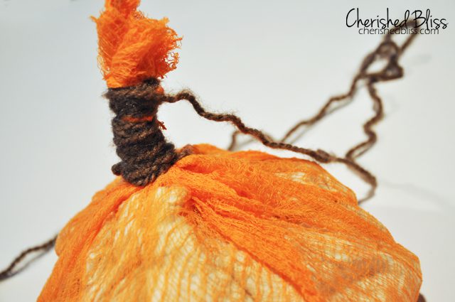 Dyed Cheesecloth Pumpkin // Cherished Bliss #pumpkin #tutorial