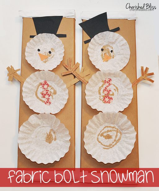 DIY Coffee Filter Snowman - A fun Craft for kids via cherishedblsis.com