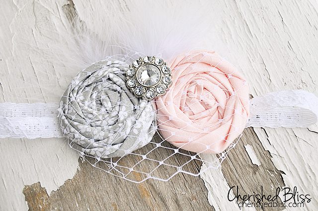 Cherished Bliss: How to make Baby Headband Tutorial: An adorable tutorial on making this vintage inspired headband! #tutorial