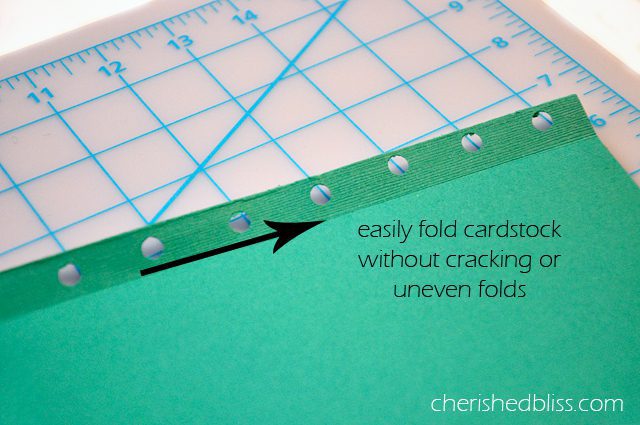 How to Score Cardstock paper with household items via cherishedbliss.com