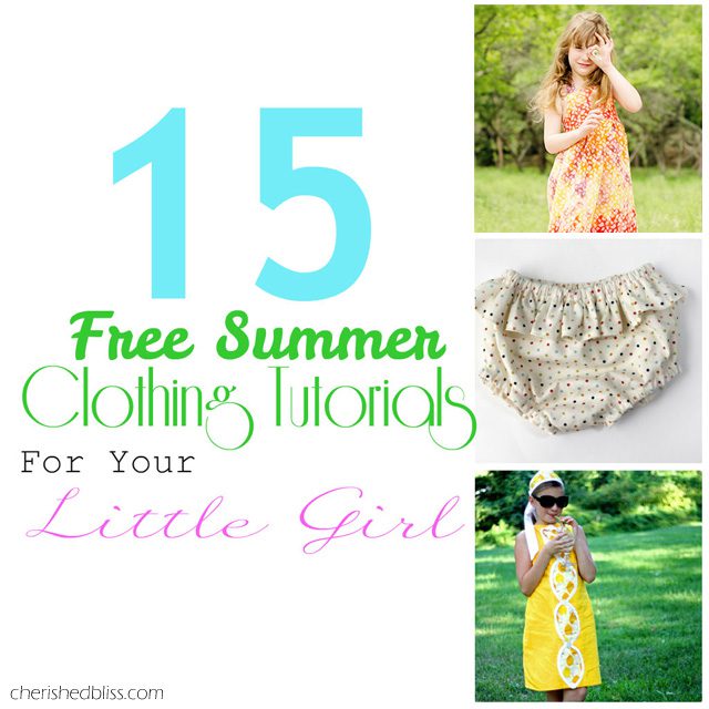 15 Free Summer Girl Clothing Tutorials
