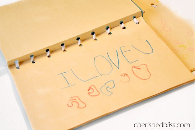 Mother's Day Gift Idea - A kid crafted book of their sweet drawings via cherishedbliss.com