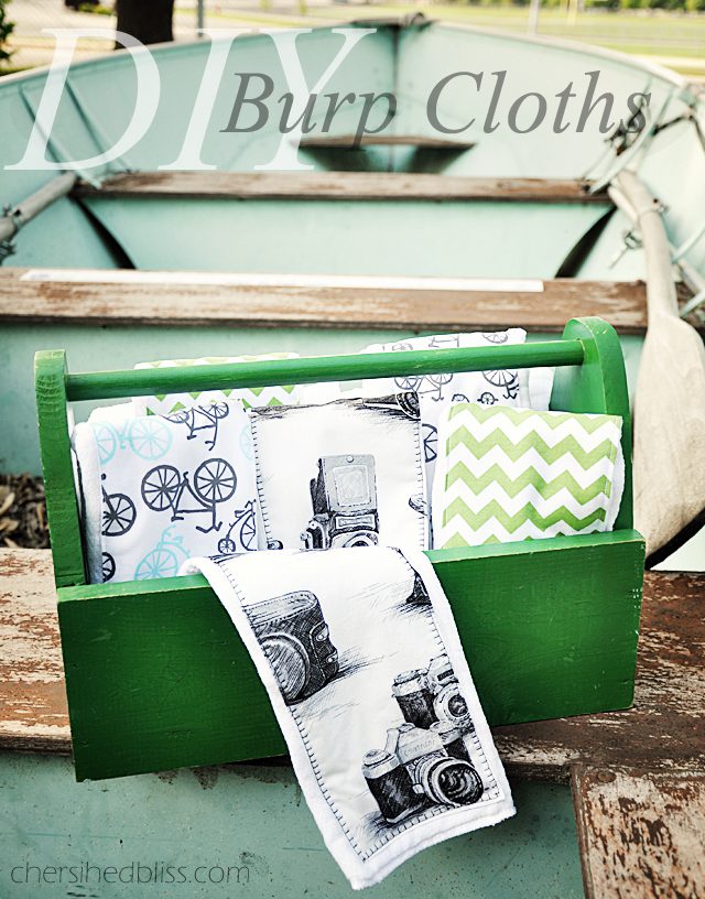 DIY Burp Cloth Tutorial for a vintage travel themed nursery via cherishedbliss.com