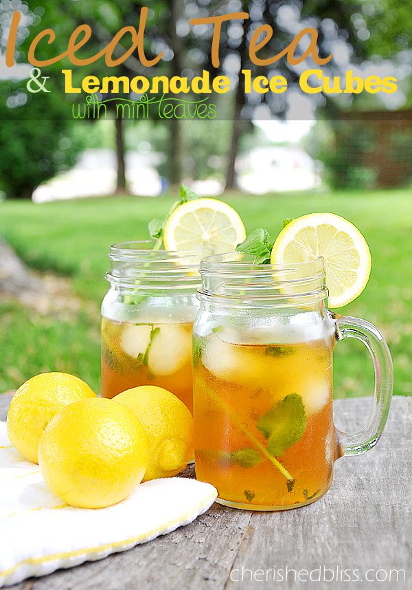Iced Tea Recipe with Lemonade Ice Cubes