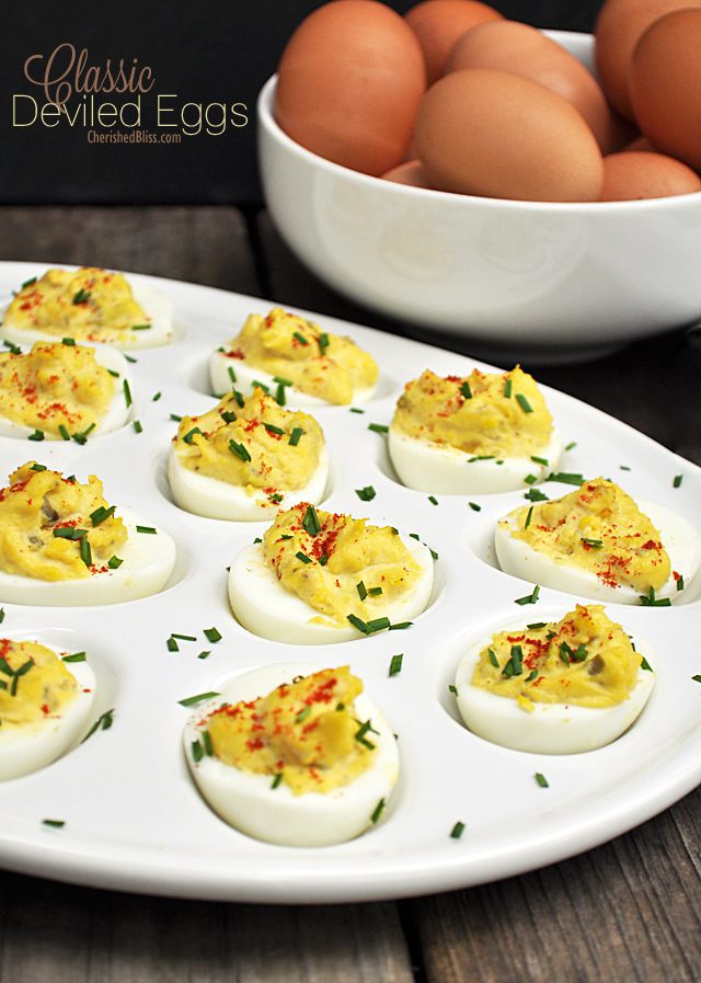 A Classic Deviled Egg Recipe perfect for your Thanksgiving Meal! 