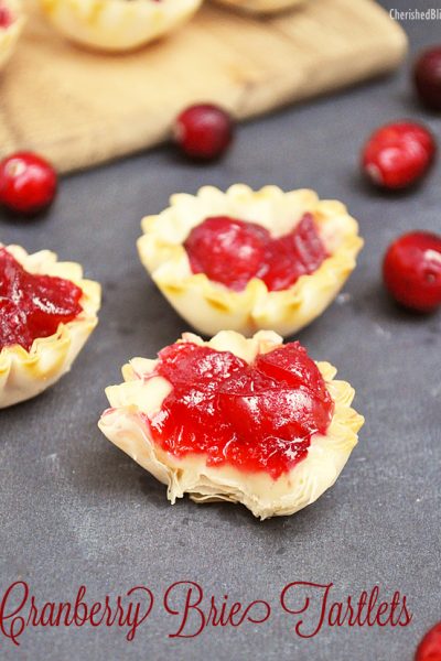 Cranberry Brie Tartlets Recipe. These would be great for Thanksgiving!