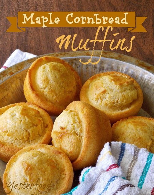 Maple Cornbread Muffins by Yesterfood