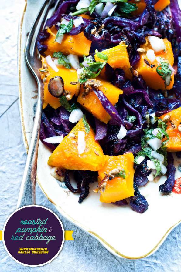 Rosated Pumpkin and Red Cabbage