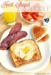 Enjoy this Heart Shaped Egg in a Hole. Perfect for any special morning!