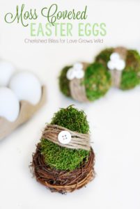Welcome Spring with these adorable Moss Covered Easter Eggs