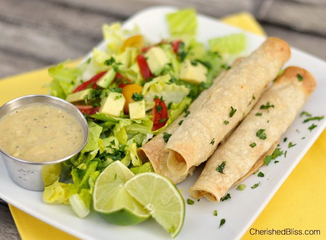 When I put Oven Baked Chicken Taquitos on the menu all my kiddos get so excited. I have been making these taquitos for a few years and they are always a crowd pleaser. I