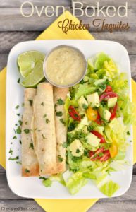 When I put Oven Baked Chicken Taquitos on the menu all my kiddos get so excited. I have been making these taquitos for a few years and they are always a crowd pleaser.