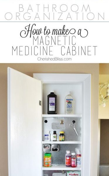 Bathroom Organization: Get organized with this DIY Magnetic Medicine Cabinet!