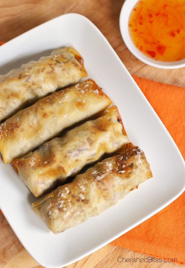 This recipe for oven baked egg rolls is a delicious and simple swap for the traditional fried egg rolls that everyone adores.