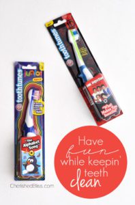 Havin fun while brushing your teeth with your Tooth Tunes Toothbrush #toothtunes #ad