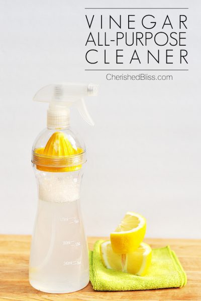 Looking for a safe alternative to cleaners? Try this Vinegar All Purpose Cleaner!