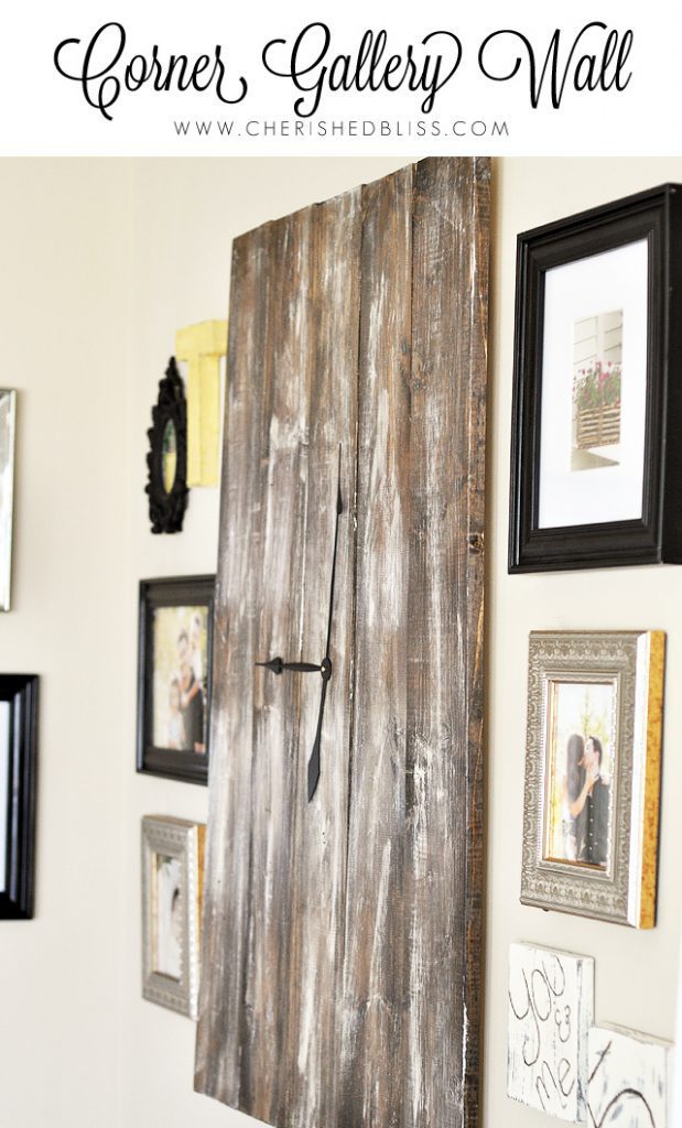 This DIY Corner Gallery Wall features an eclectic blend of frames and special memories! Click to see how it all comes together