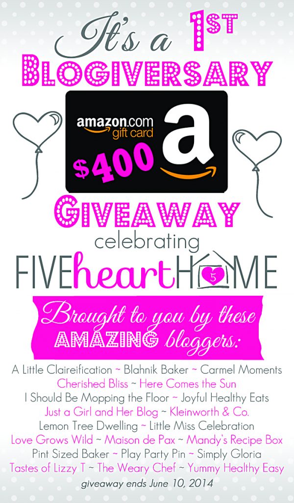 $400 Amazon Gift Card Giveaway. Perfect for all those summer needs! 