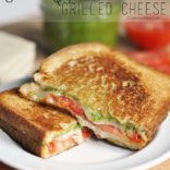 With fresh garden basil pesto, delicious vine ripened tomatoes, and natural grated mozzarella cheese, you cannot go wrong. This is definitely not yo Mama's grilled cheese!
