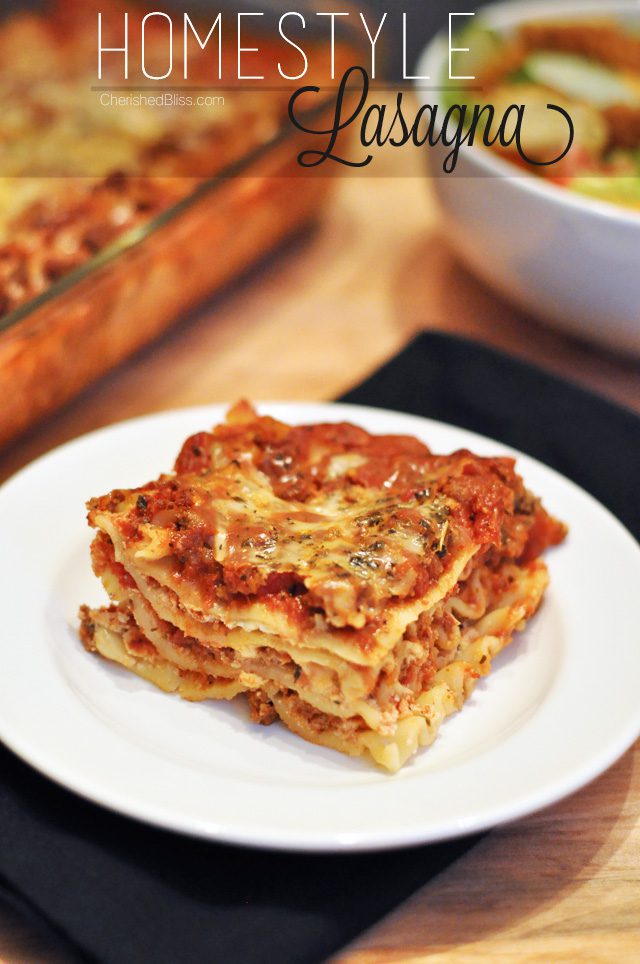 Call the family to the table and enjoy this delicious Homestyle Lasagna!