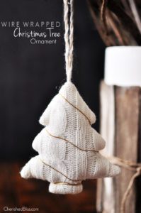 Wire Wrapped Christmas Tree Ornament tutorial via cherishedbliss.com