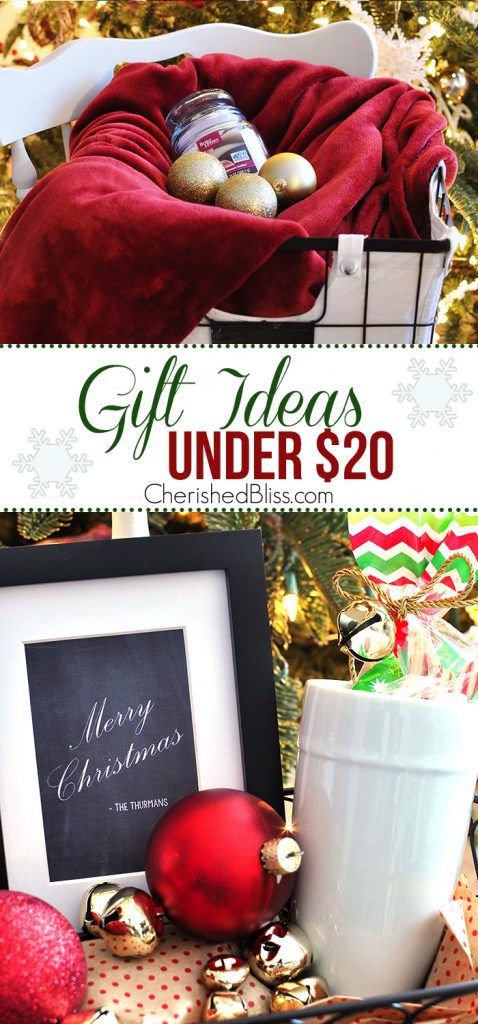 Simple Christmas Gift Ideas Under $20. Cute.Easy.Affordable at Cherishedbliss.com