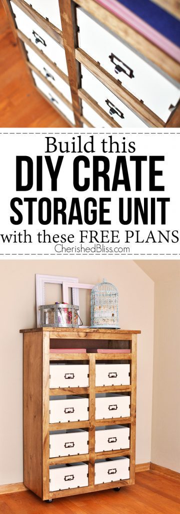 Build this DIY Crate Storage Unit to help keep everything organized and out of sight!