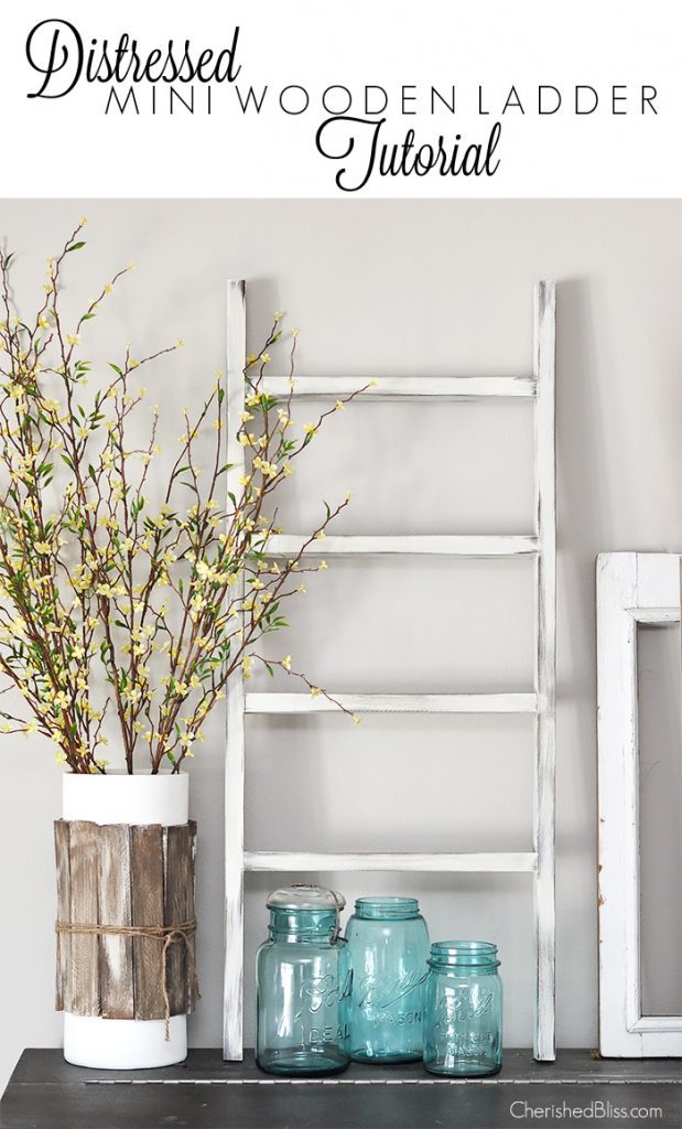 With this simple, quick, and easy DIY wooden Ladder Tutorial you can build your very own for under $5!! 