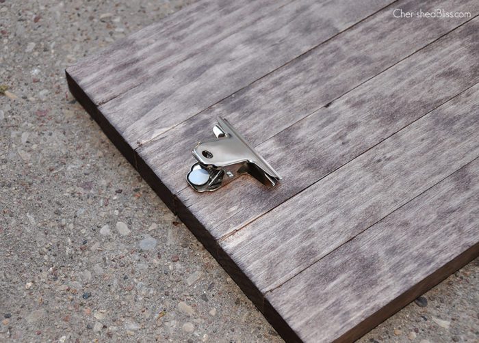 Add a bit of rustic to your wall with this DIY Wooden Clipboard.