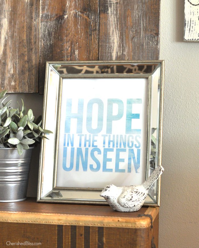 Hope in the Things Unseen Free Watercolor Printable