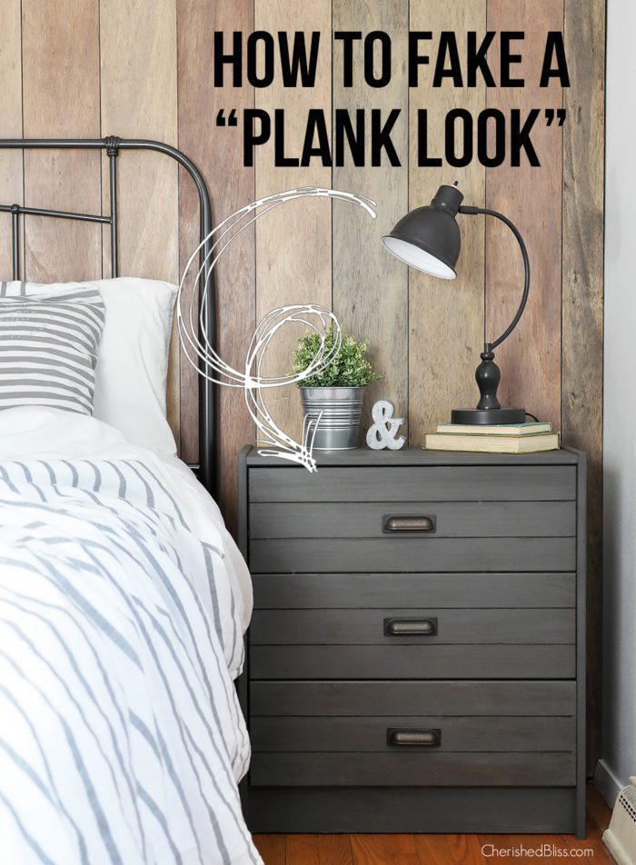 With this simple technique you can create a DIY Plank look without actually using planks. It's a budget friendly alternative and can help you achieve the look you always dreamed of!