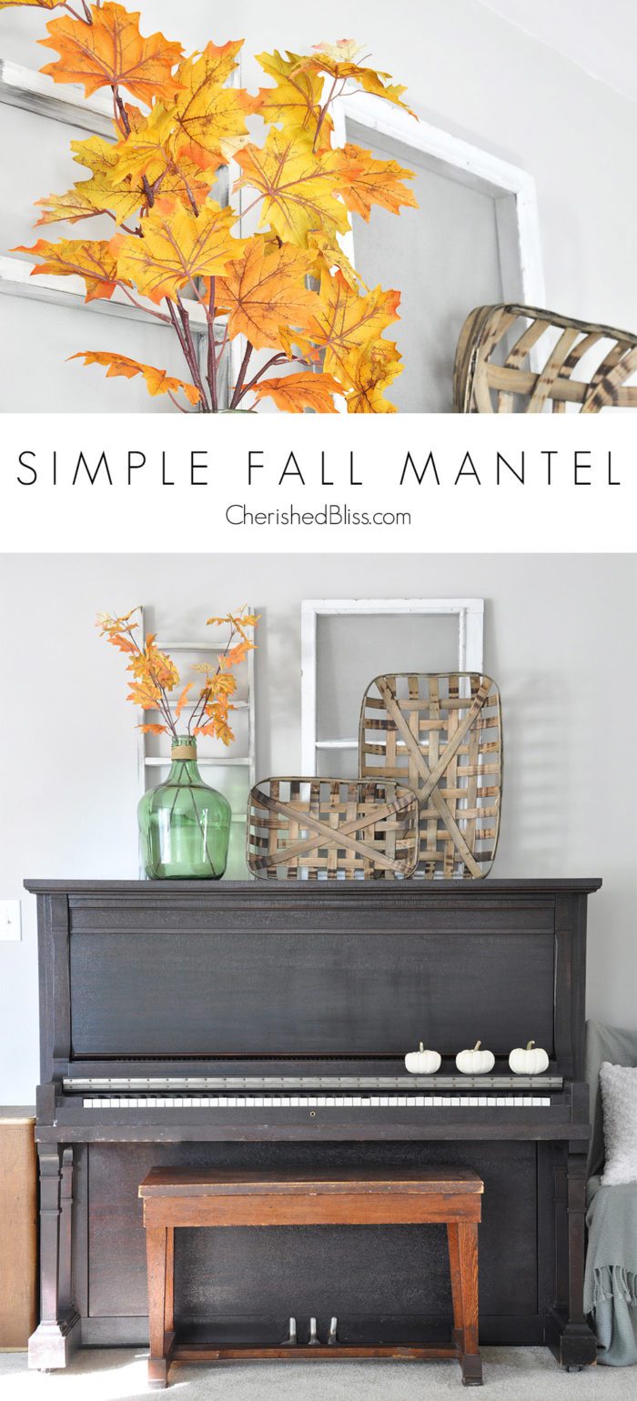 Decor doesn't always have to be difficult, and less really can be more. Come take a look at this Simple Fall Mantel and how beautiful simplicity really is. 