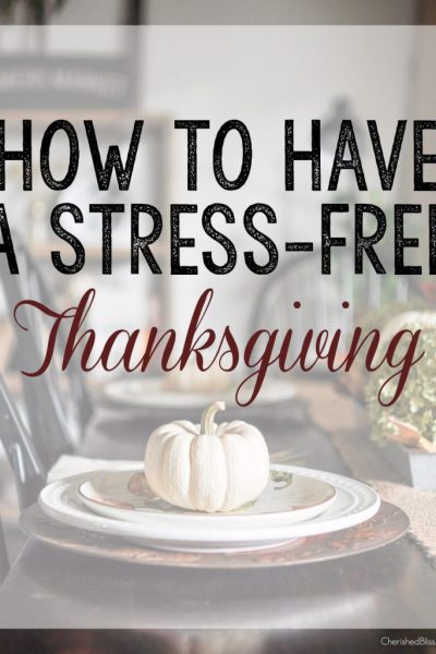 How to Have a Stress Free Thanksgiving
