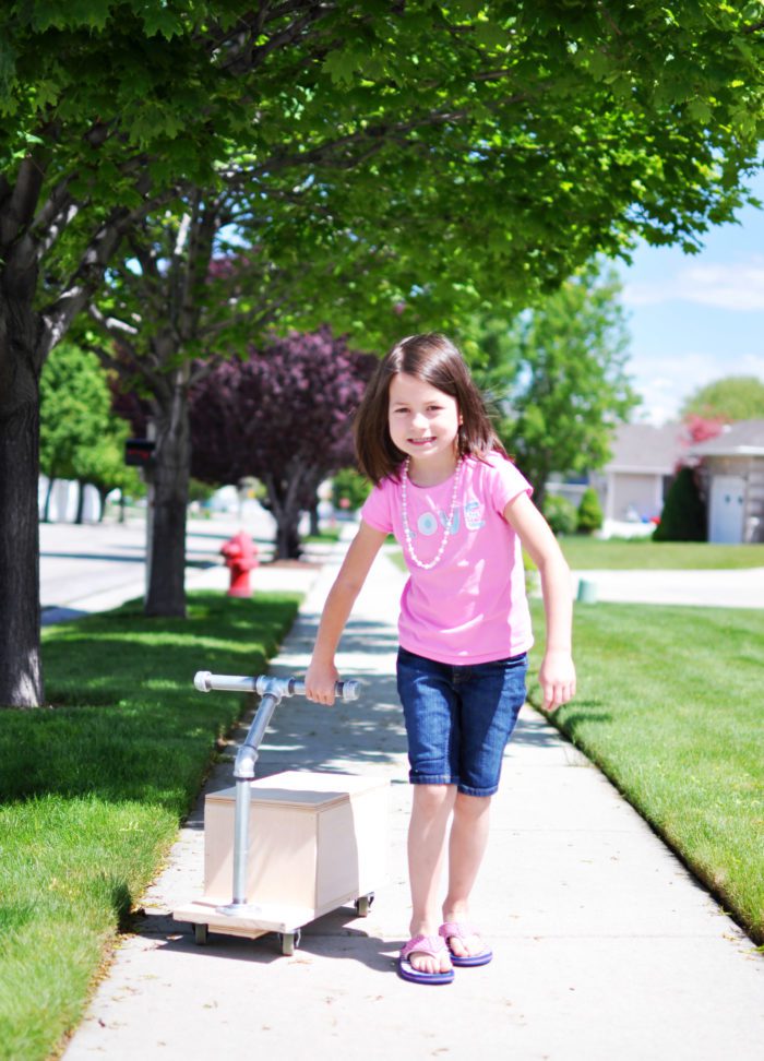 Build this strong and sturdy DIY Outdoor Riding Toy following these simple building plans! 