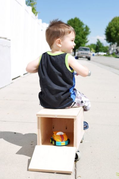 Build this strong and sturdy DIY Outdoor Riding Toy following these simple building plans!
