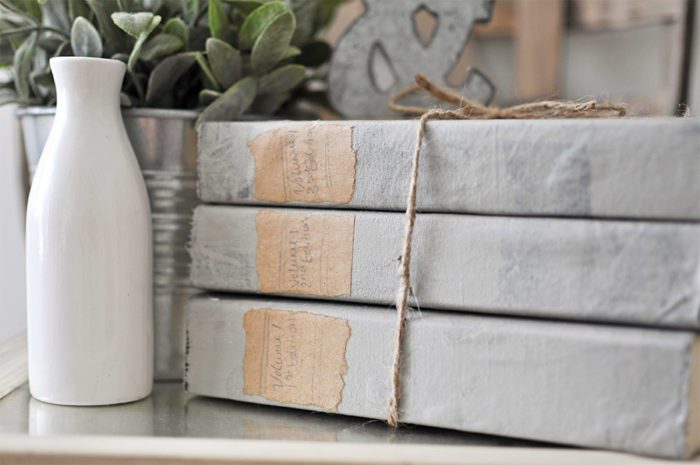 Create this beautiful Restoration Hardware Book Set at a fraction of the cost using thrift store finds. These books are the perfect accessory for any style. 