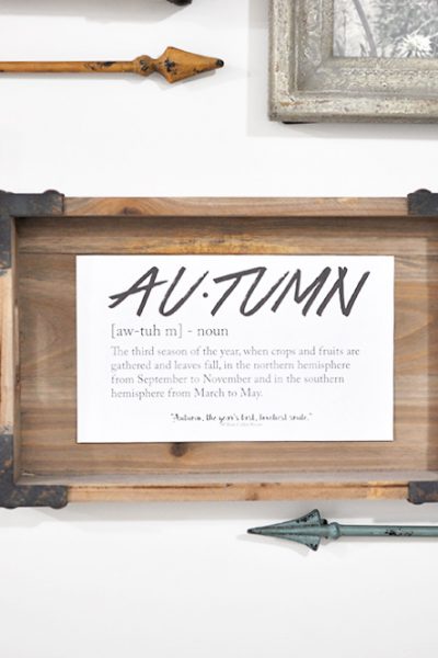 Looking for easy Fall Decor? This Autumn Definition Printable along with over 35 more is the perfect way to easily add a little Fall Decor to your home.