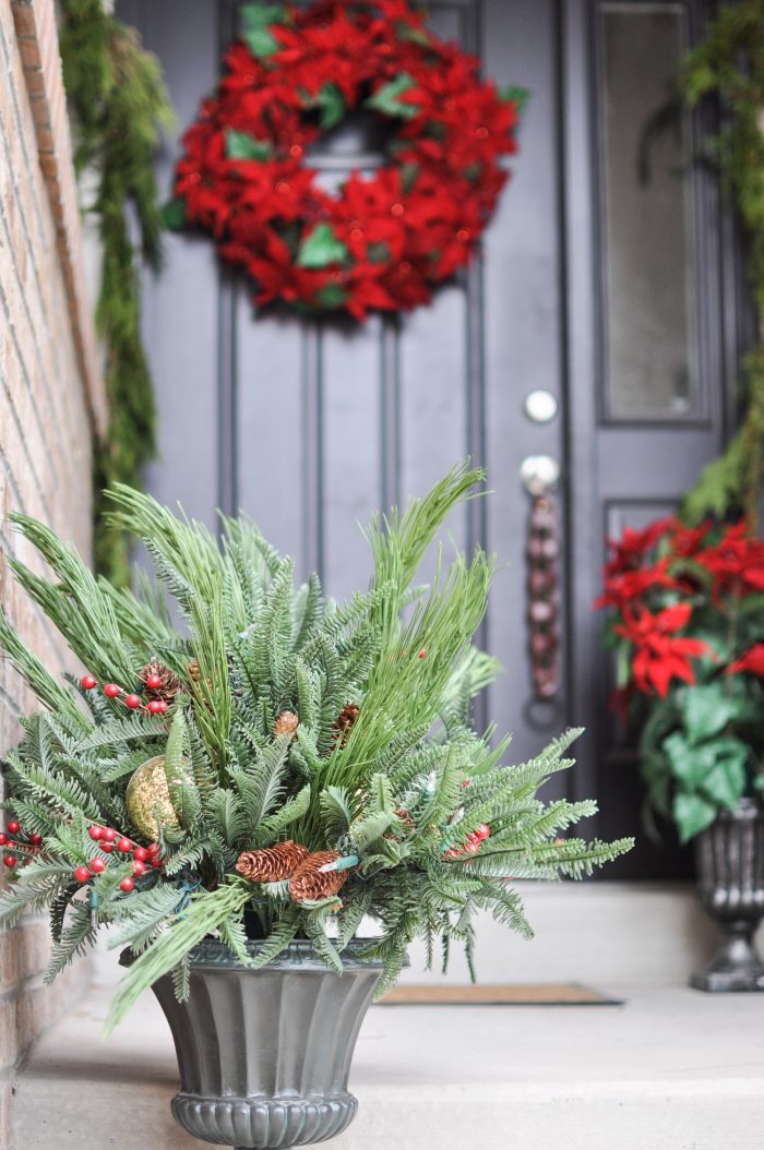 Red and Green Classic Christmas Porch - Cherished Bliss