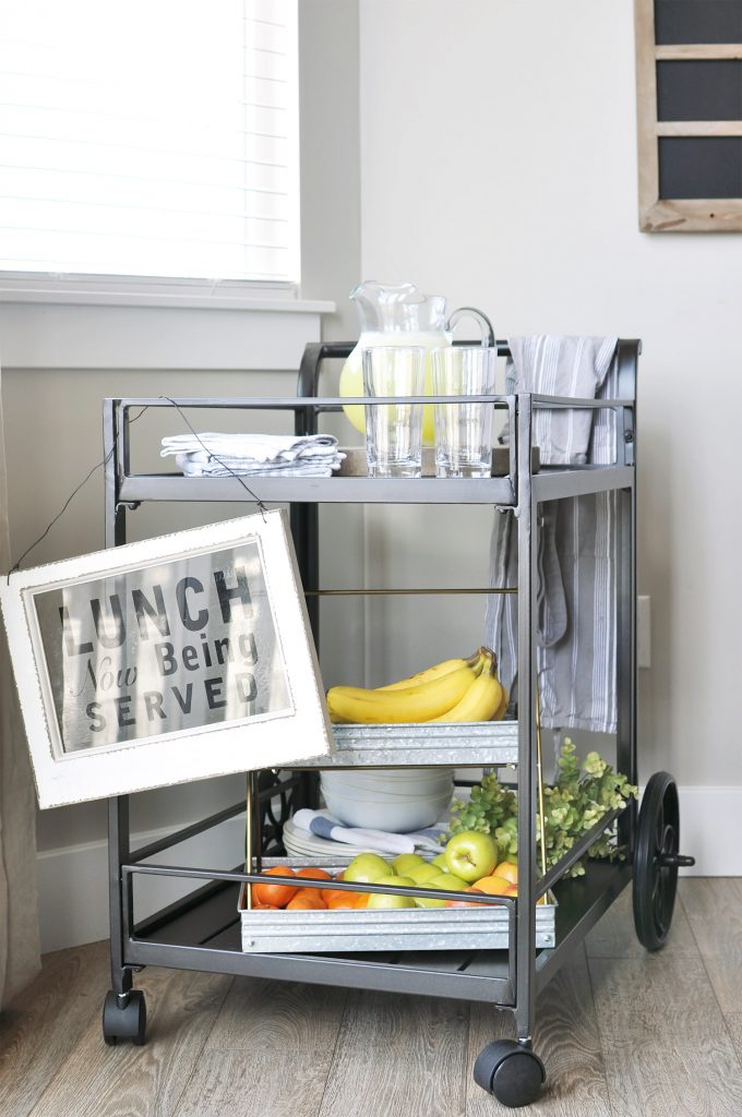 Industrial style Outdoor Serving Cart, perfect for those days in the summer sun! 