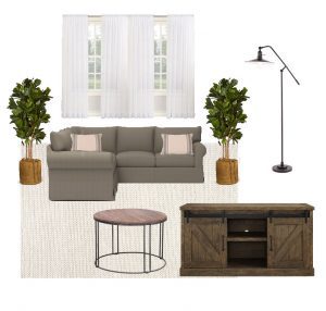 Modern Farmhouse Living Room Design Board
