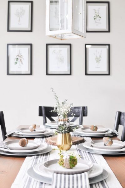 Simple Modern Easter Tablescape