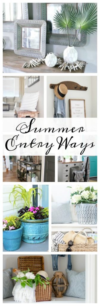 Summer days are here, the temps are warming up, and simplicity is calling! Come take a tour of this beautiful, gray and white summer Entryway. 