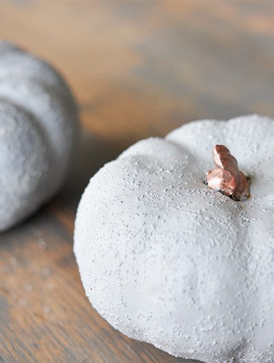 These easy to make Concrete Pumpkins don't require the actual use of concrete. Come see how easy it is to give anything the look of real concrete!