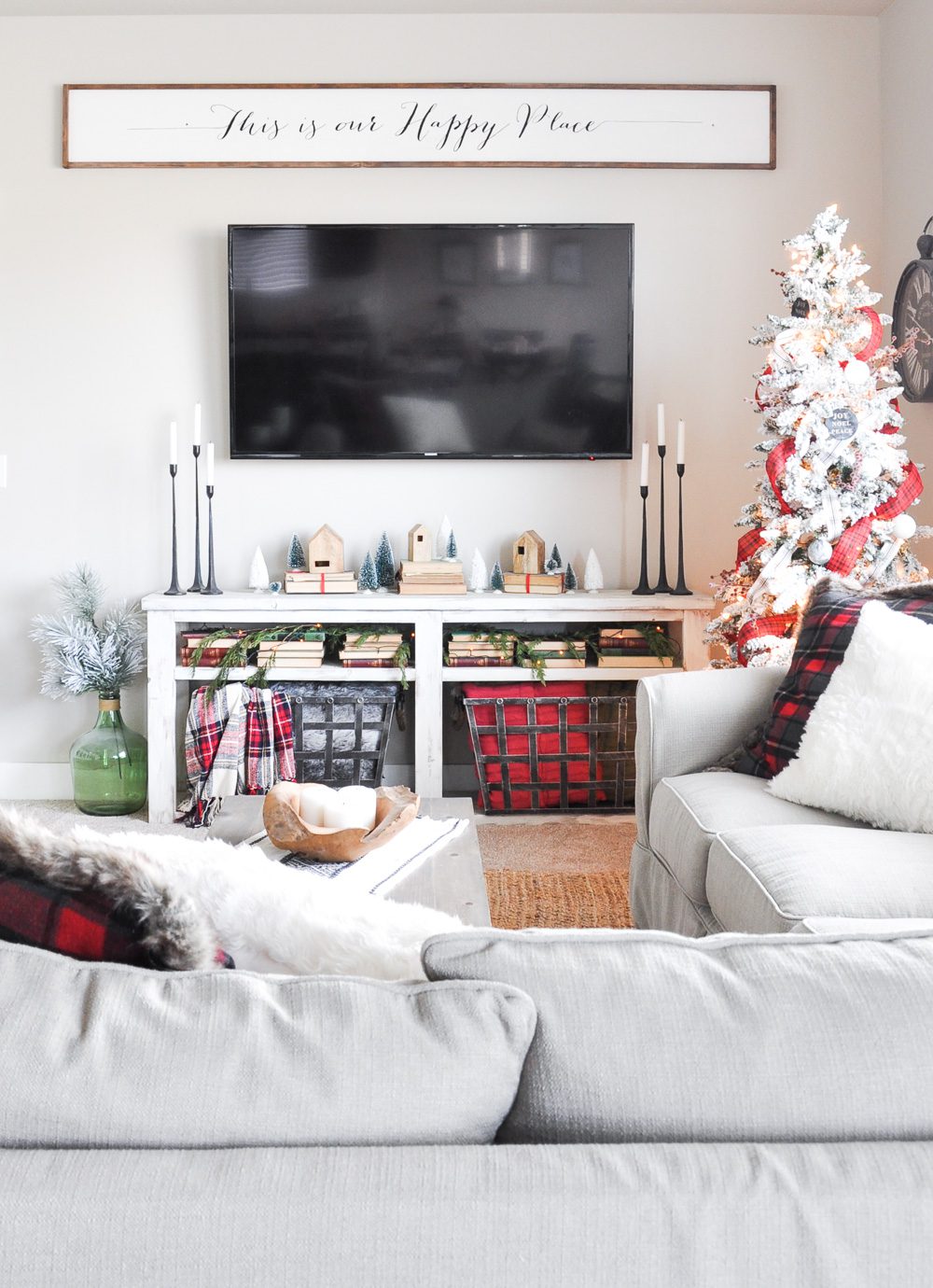 Come take a peek into this Living Room all decorated for Christmas and get a few tips on Christmas Mantel Decor! 