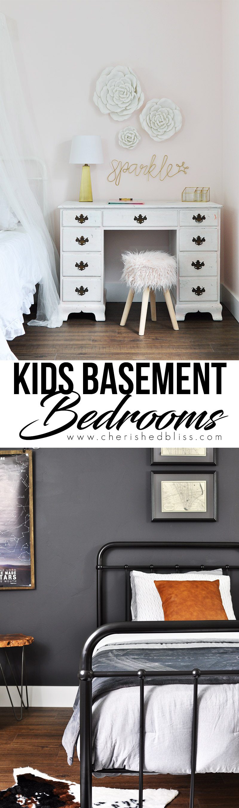 Kids Basement Bedrooms don't have to be ugly and drab. Take a look at how this flooring transformed this space into something truly amazing!