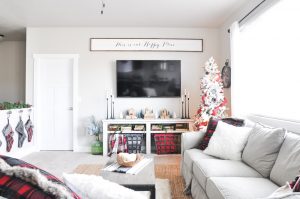 Simple Modern Farmhouse Christmas Living Room Home Tour