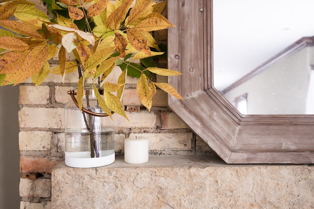 Simple Ideas for a Natural Fall Mantel