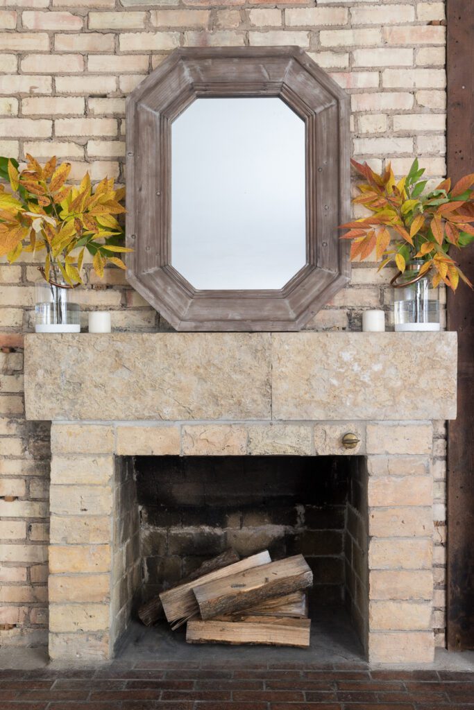 With a simple craft project and clippings from nature you can create this easy, natural fall mantel to compliment your decor! 