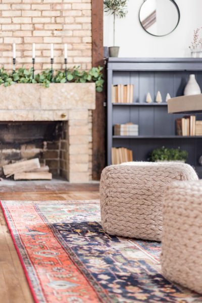 Come take a tour of this simple winter sitting area that is perfect for Christmas and easily transitions into winter decor!